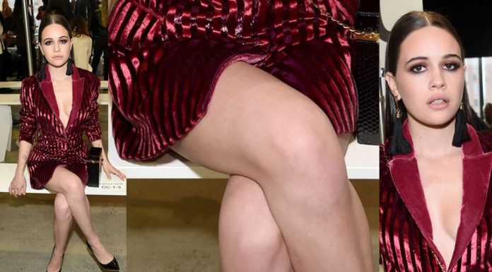 Bea Miller Legs Crossed – Tadashi Shoji Fashion Show