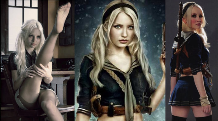 Emily Browning in Stockings Photo