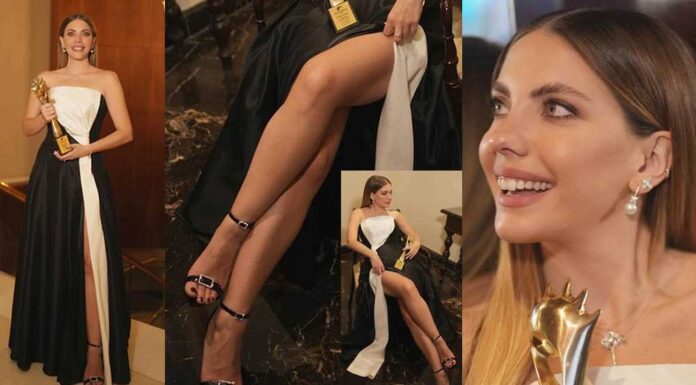 Eda Ece in Feet and Crossed Legs – Hello Magazine Awards Night